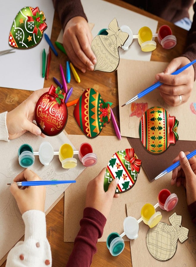 مارسبارك مجموعة مارسبارك المكونة من 20 قطعة من أدوات الرسم والحرف اليدوية لعيد الميلاد، هدايا خشبية، مجموعة رسم مع بطاقة، ارسم بنفسك زينة عيد الميلاد، كرة عيد الميلاد غير مطلية، حرفة يدوية يمكنك صنعها بنفسك، لوازم هدايا الحفلات - Image 5